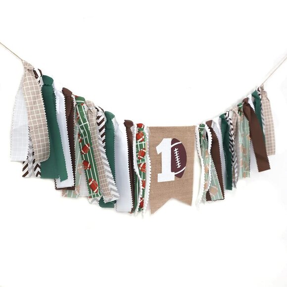 Baby Football Theme First Birthday Highchair Banner Decorations (SKU: 117MI) - Picture 3 of 9